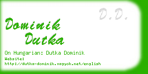 dominik dutka business card